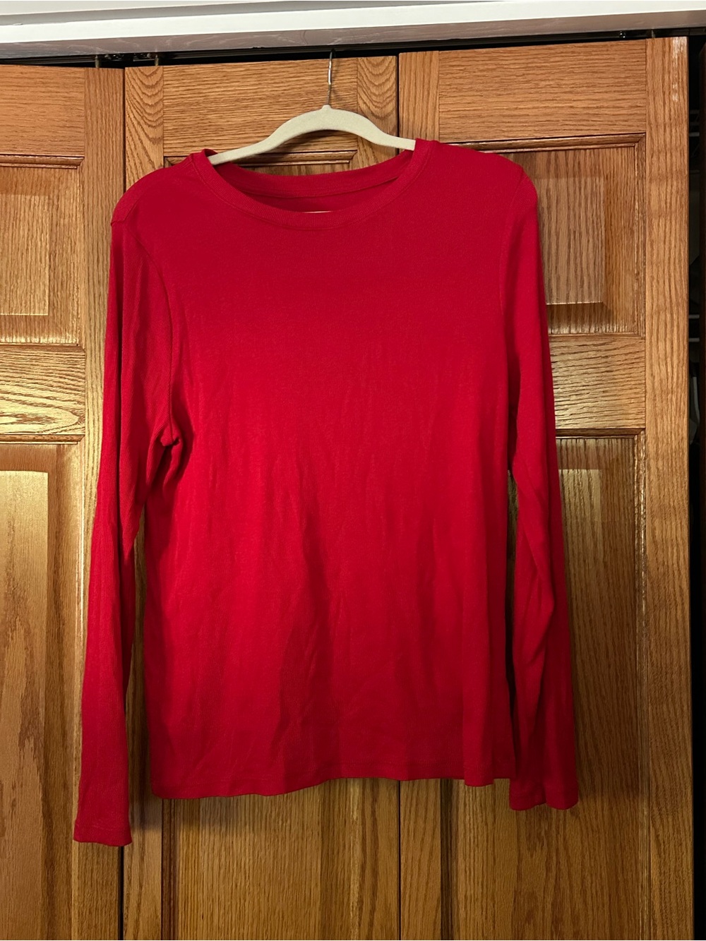 A NEW DAY Classic Red Long Sleeve Crewneck Top | Size Large
